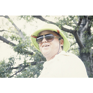 Man wearing hat and sunglasses at Reading YMCA Summer Camp