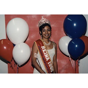The 1995 Festival Puertorriqueño Queen poses in her crown