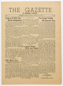 The gazette of Amherst College, 1944 February 4