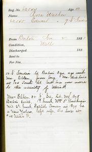 Tewksbury Almshouse Intake Record: Walker, Edward