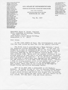 Letter to Henry S. Reuss, from J. William Stanton
