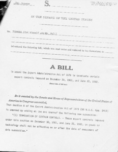 Bill to amend the Export Administration Act of 1979 to terminate certain export controls imposed
