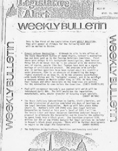 Legislative Alert: weekly bulletin, week of April 13, 1981