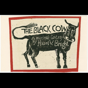 Invitation to June 25, 1966 performance of "The Black Cow"