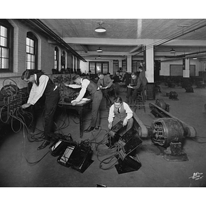 Class in Electrical Engineering Laboratory in Richards Hall