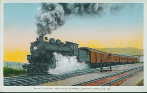 Maine Central Railroad Express leaving Portland, ME