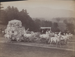 "Empire Bridal Coach" entered by Wentworth Hall, East Side Coaching Parade, North Conway, N.H., 1894
