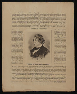 Print commemorating speeches of Charles Sumner