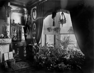 Interior view of the William Solomon House, parlor, 3 Autumn St., Roxbury, Mass., ca. 1880