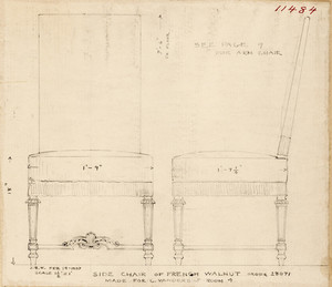 "Side Chair of French Walnut"