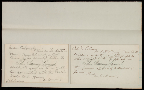 [Charles Devens] to Thomas Lincoln Casey, undated [1877]