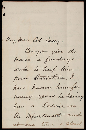 S. A. Brown to Thomas Lincoln Casey, undated [May 1878]