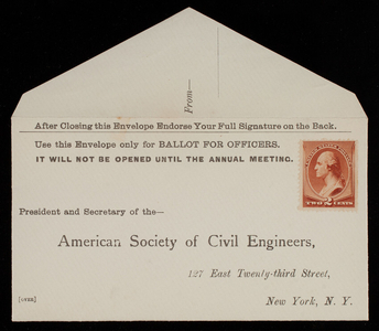 American Society of Civil Engineers ballot, undated