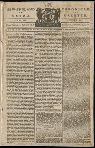 The New-England Chronicle: or, the Essex Gazette, 29 February 1776
