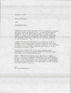 Memorandum from Judy Chilcote to Mark H. McCormack