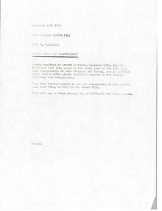 Memorandum from Mark H. McCormack to USGA Working Papers file