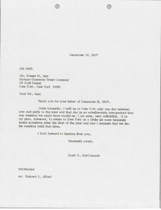 Letter from Mark H. McCormack to Morgan Guaranty Trust Company
