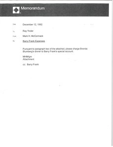 Memorandum from Mark H. McCormack to Ray Yoder