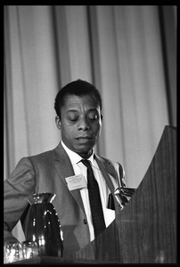 James Baldwin, speaking at the Youth, Non-Violence, and Social Change conference, Howard University