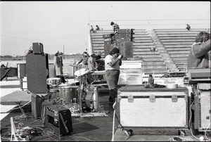 Hollywood Speedway Rock Festival: photographer, drum kit, and equipment