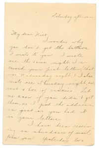 Letter from Letitia Crane to Frank F. Newth