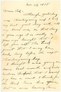 Letter from Brainerd Taylor to William H. Taylor