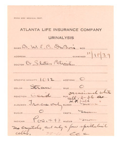 Atlanta Life Insurance Company urinalysis