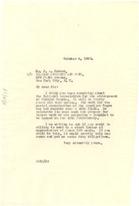 Letter from W. E. B. Du Bois to J. A. Hobson