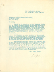 Letter from D. Johnson to the Secretary of the Spingarn Medal Committee