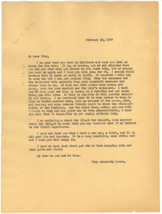 Letter from W. E. B. Du Bois to Nina Du Bois