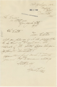 Letter from Henri Elias to Crisis