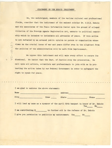 Statement on the Du Bois indictment