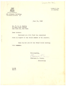 Letter from Sigma Pi Phi Xi Boulé to W. E. B. Du Bois
