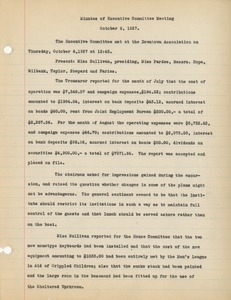 Minutes of the Executive Committee Meeting of the Institute for Crippled and Disabled Men