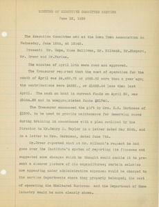 Minutes of the Executive Committee meeting of the Institute for the Crippled and Disabled