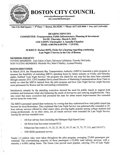 Committee on Transportation, Public Infrastructure, Planning, and Investment hearing minutes, March 5, 2015