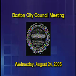 Boston City Council meeting recording, August 24, 2005