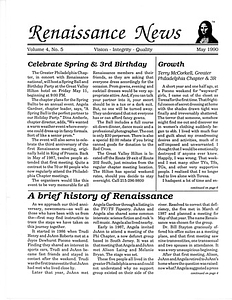 Renaissance News, Vol. 4 No. 5 (May 1990)