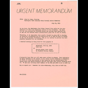 Memorandum from John F. Jones about attending meeting on July 31, 1963