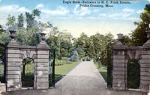 Eagle Rock, entrance to H. C. Frick Estate, Prides Crossing, Mass.