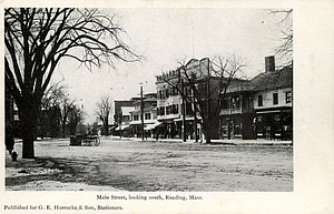 Main Street looking south, Reading, MA