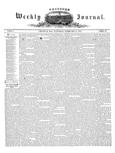 Chicopee Weekly Journal, February 11, 1854