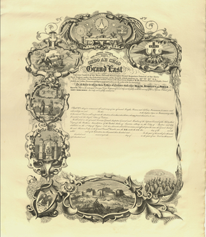 Unissued Supreme Council certificate