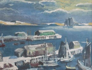"Harbor in Winter" J. Floyd Clymer (1893-1982)