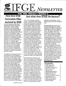 IFGE Newsletter Vol. 1 No. 3 (Fall 1995)