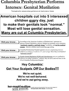 Columbia Presbyterian Performs Intersex Genital Mutilation Flyer