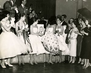 Crowning of Miss Suffolk, at the Suffolk University Coronation Dance, 1958