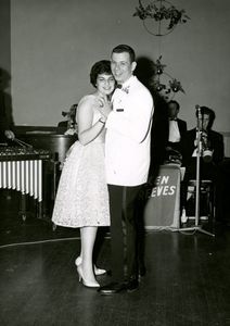 Couple at Suffolk University's senior prom, 1961
