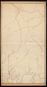 [Map of Boston to Lowell Railroad, also Lowell and Lawrence and Salem and Lowell Railroads].