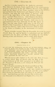 1782 Chap. 0021 An Act For The Repealing Of One Act Of This Commonwealth, Made And Passed On The Third Day Of May Last, Intitled, "An Act Providing A Speedy Method Of Recovering Debts, And For Preventing Unneces. Sary Costs Attending The Same;" And For Making Other Provision Which May Better Answer The Ends Designed By The Said Act.